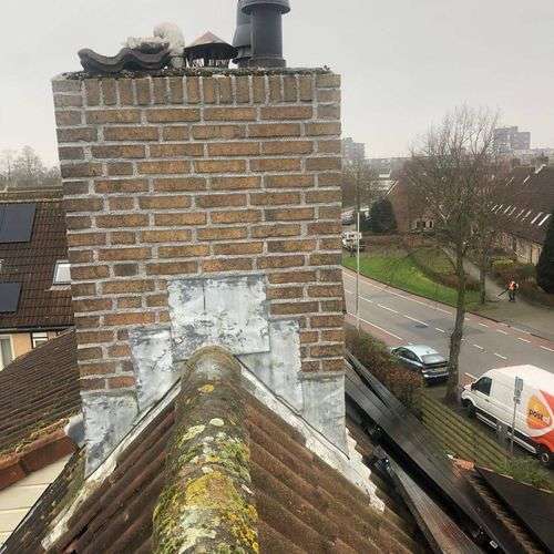 Schoorsteenrenovatie Boxmeer met loodslab